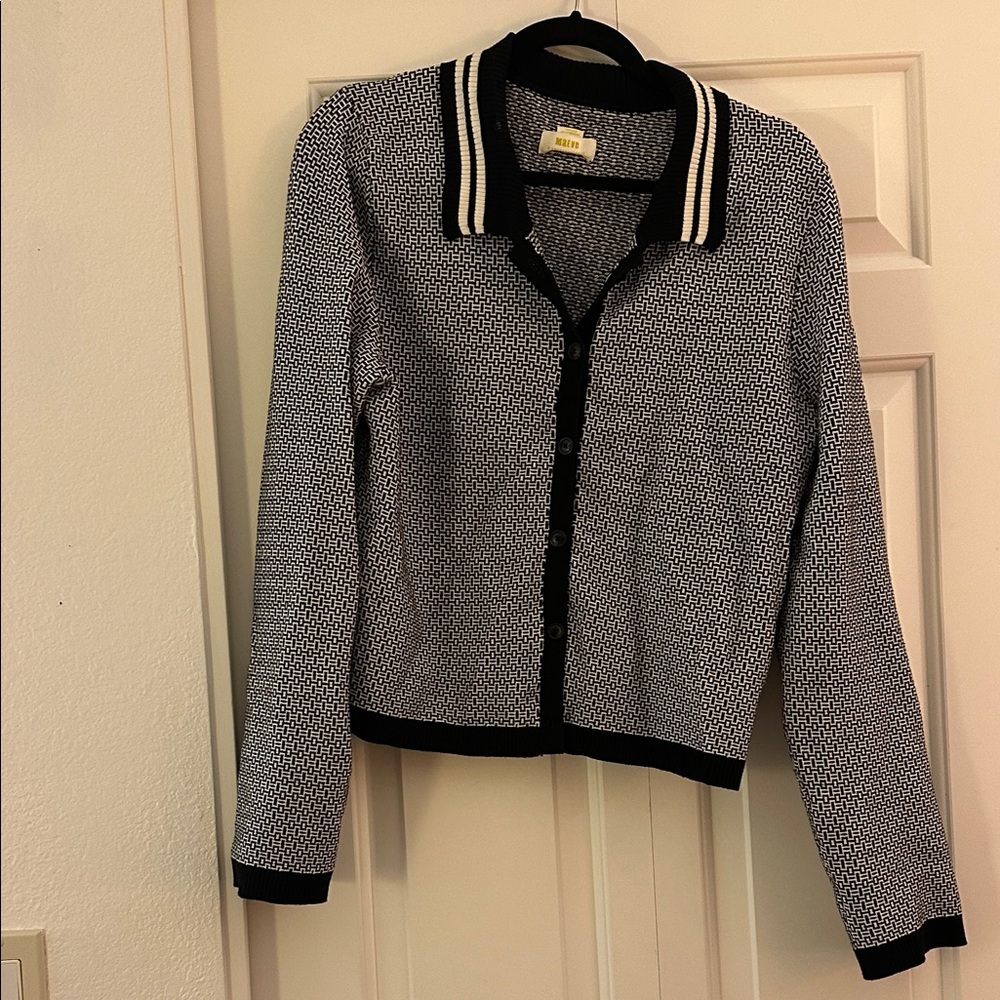 Maeve Monochrome Knit Cardigan